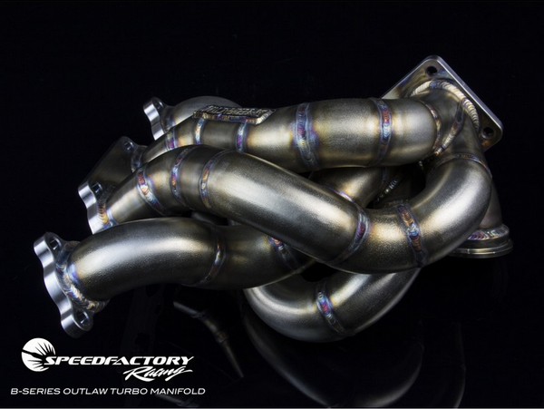 Speed Factory Racing Forward Facing Outlaw Turbo Manifold for Honda - Acura B Series (B16 B18 B20) Engines