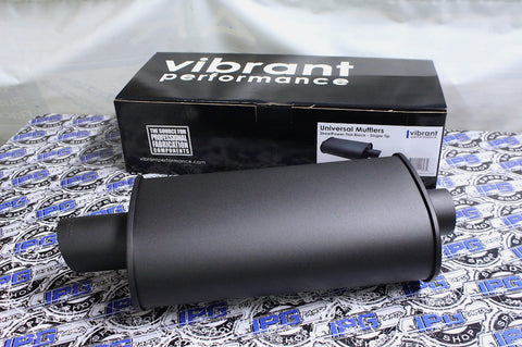 Vibrant Performance Flat Black Stealth Universal Muffler