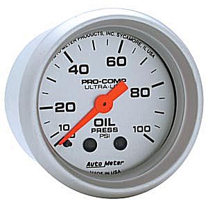Autometer Ultra-Lite Oil Pressure Mechanical Gauge 0-100 PSI
