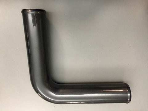 90 DEGREE PIPE 2.75" ALUMINUM, AEM MADE, POWDER COATED GRAY, 9" STRAIGHT LEGS