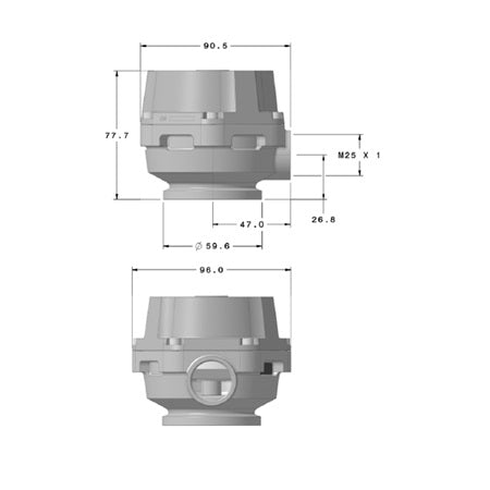 GARRETT GVB-50R, RCV(Recirculated) BOV 50mm Silver, P/N: 914959-0004