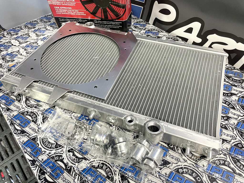 Drag Radiator Plm PLM K-Swap Full Size Race Radiator V3 - Honda Acura K-Swap EG EK DC2 ...