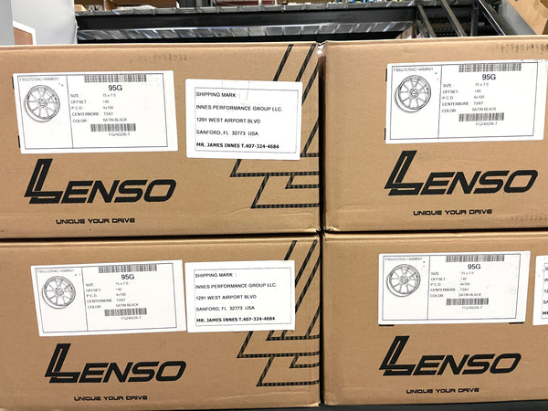 Lenso 95g Wheels - 15x7" +40mm 4x100 - Satin Black