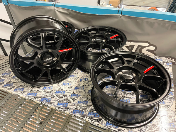 Lenso 95g Wheels - 15x7" +40mm 4x100 - Satin Black