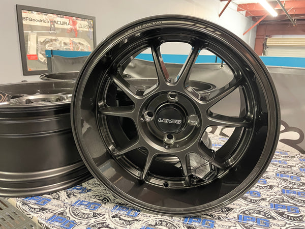 Lenso 91f Fanatic Wheels - 15x8" +35mm 4x100 Hyper Dark