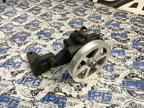 Used B Series Power Steering Pump with OBX Pulley and AN Fittings