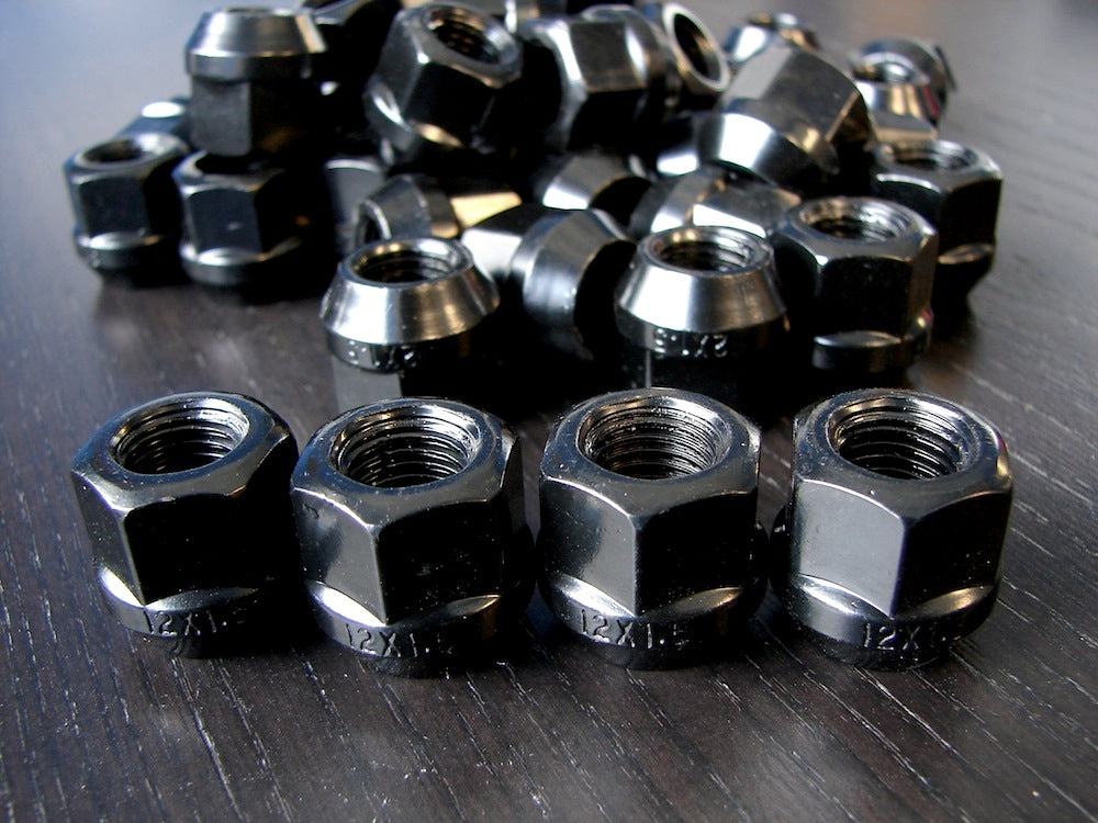 M12 x 1.25 Black Open Ended Lug Nuts – IPGparts