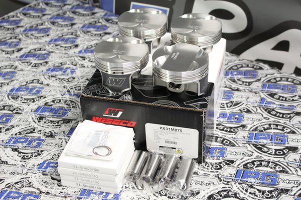 Wiseco Pistons with 9.6:1 Compression Ratio for the Honda - Acura K20A, K20A2, K20Z1, and K20Z3 Engines