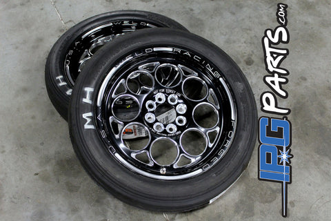 Weld Racing Magnum Import 15x3.5 Drag Wheel and Tire Package