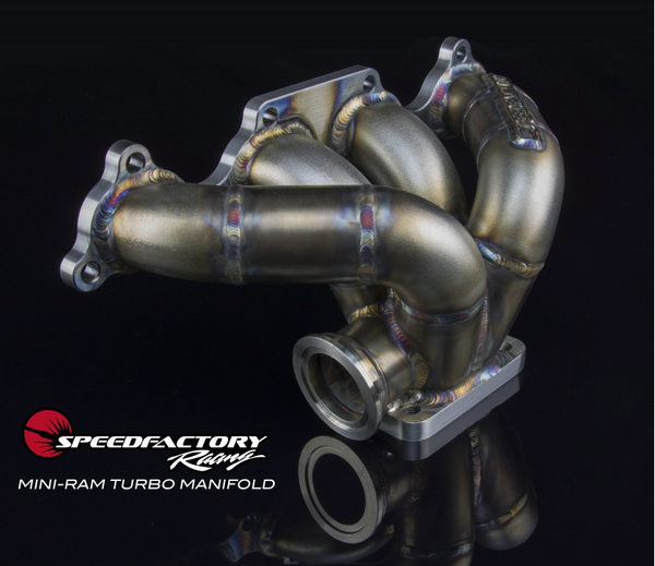 Speed Factory Racing Mini Ram Stainless Steel Turbo Manifold for Honda - Acura (D15 D16 B16 B18 B20) Engines