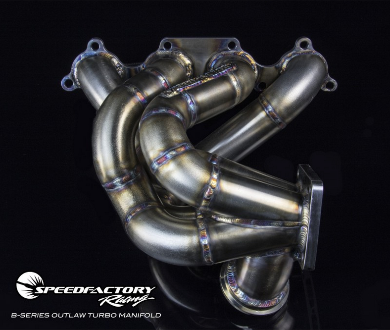 Speed Factory Racing Forward Facing Outlaw Turbo Manifold for Honda - Acura B Series (B16 B18 B20) Engines