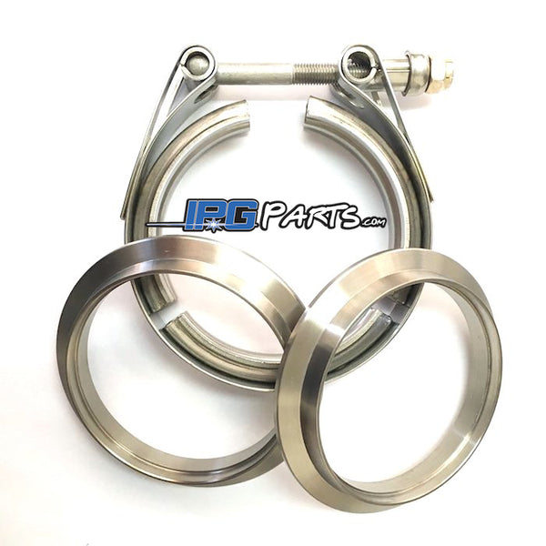 TiCON Industries 2.5" Titanium V Band Assembly (2 Flanges & 1 Clamp)