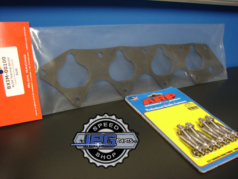 ARP Intake Manifold Stud Kit and Blox Intake Manifold Gasket Package for various Honda and Acura B D and H Series Engines