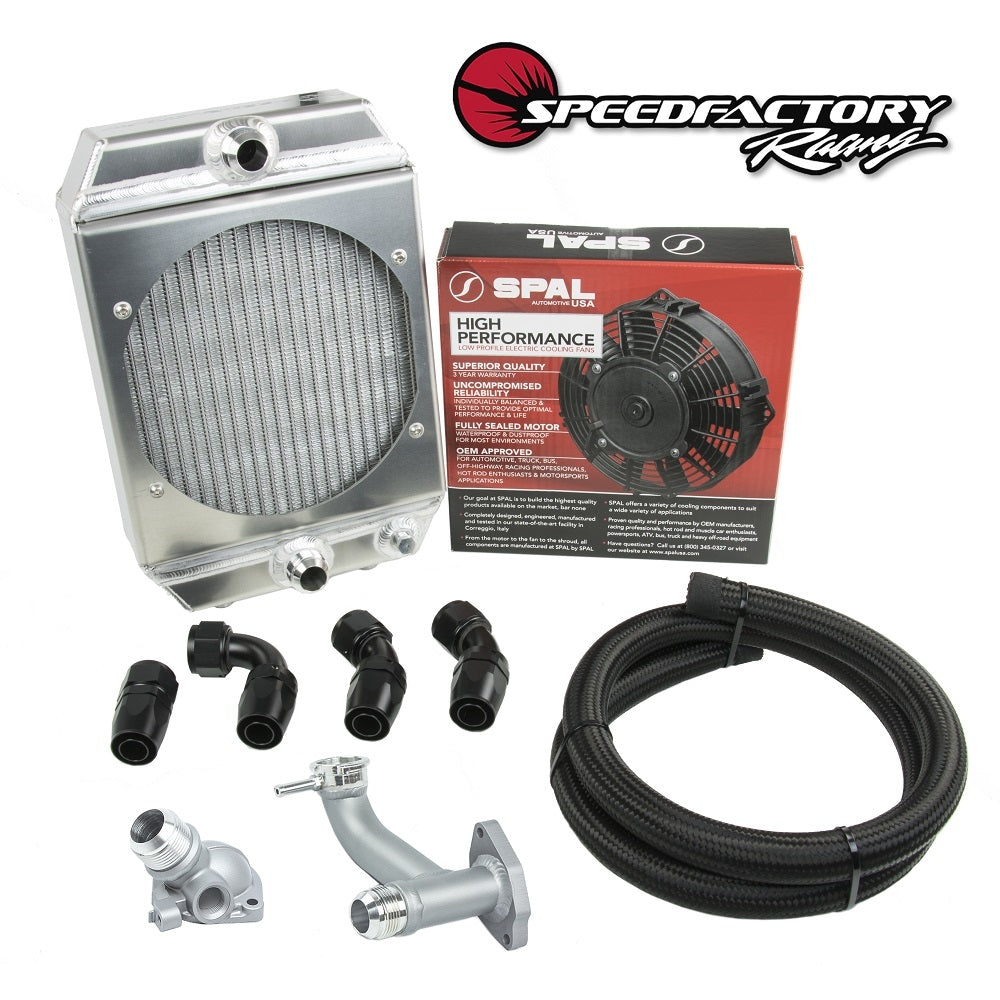 Speedfactory R Radiator SpeedFactory Racing Race Radiator Combo Kit -16an Hose, Fittings, Fill ...